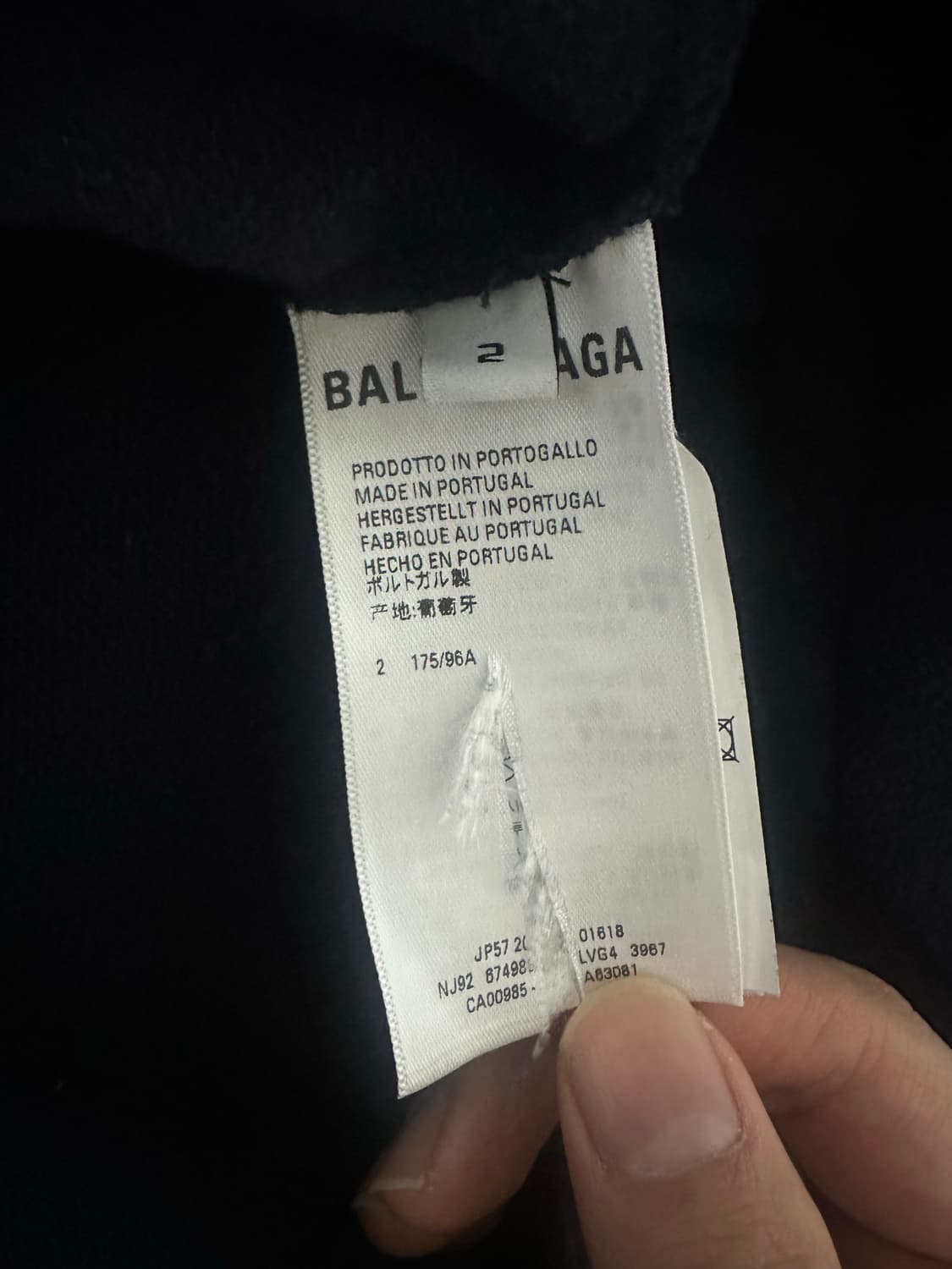 [2] 발렌시아가 22SS 노코멘트 후디 네이비 상품이미지6