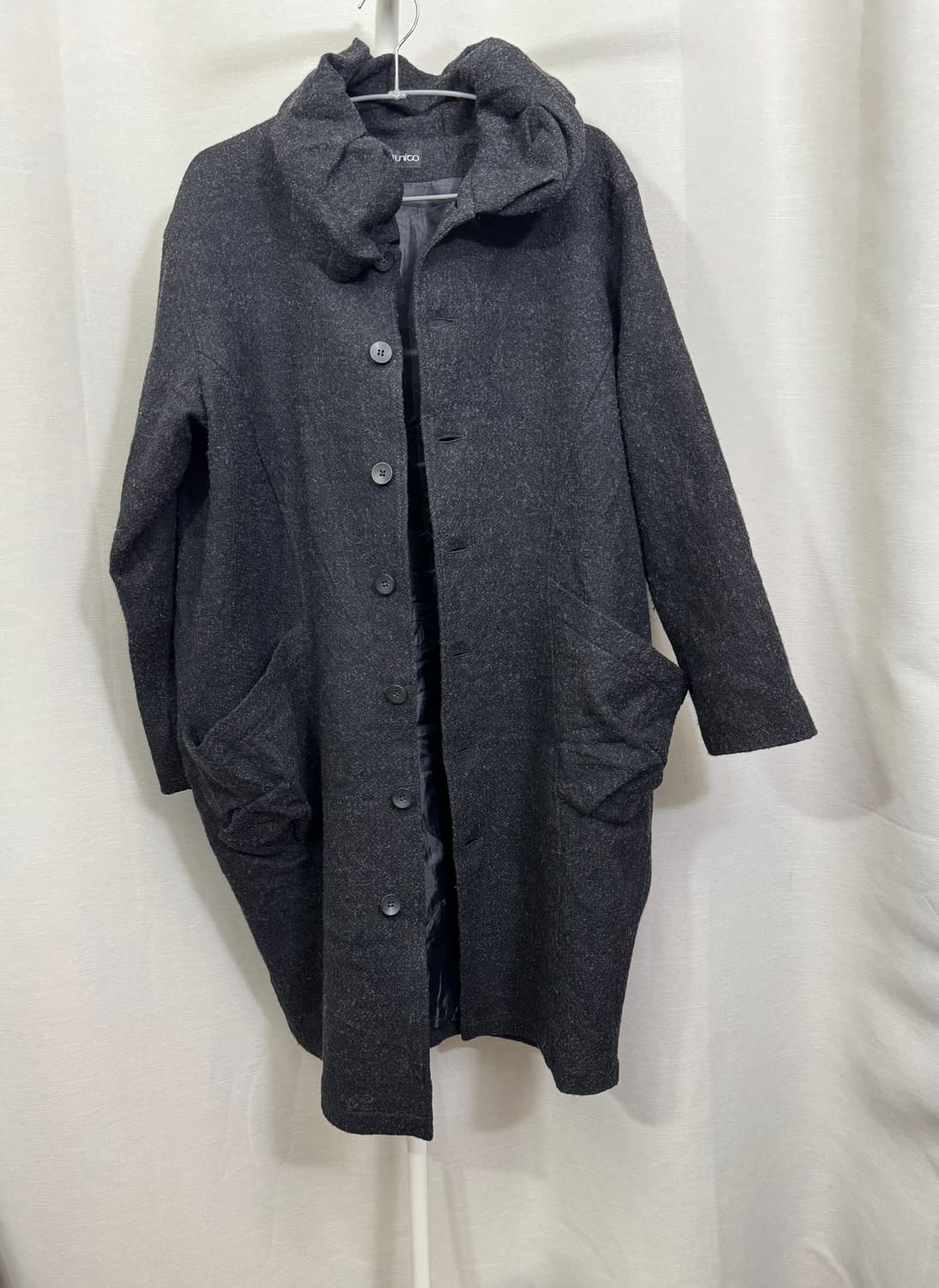 얇은 울100 간절기 차콜 아방핏 Sensounico 코트 상품이미지1