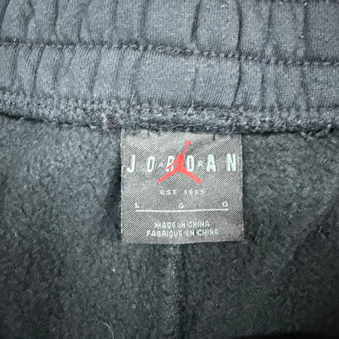 (L)나이키 Nike 조던 코튼 조거팬츠(블랙,검흰) 상품이미지2