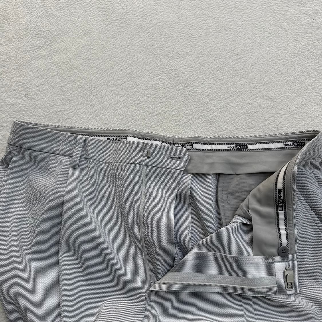 96 블랙앤화이트 시어서커 골프팬츠 0420T 상품이미지3