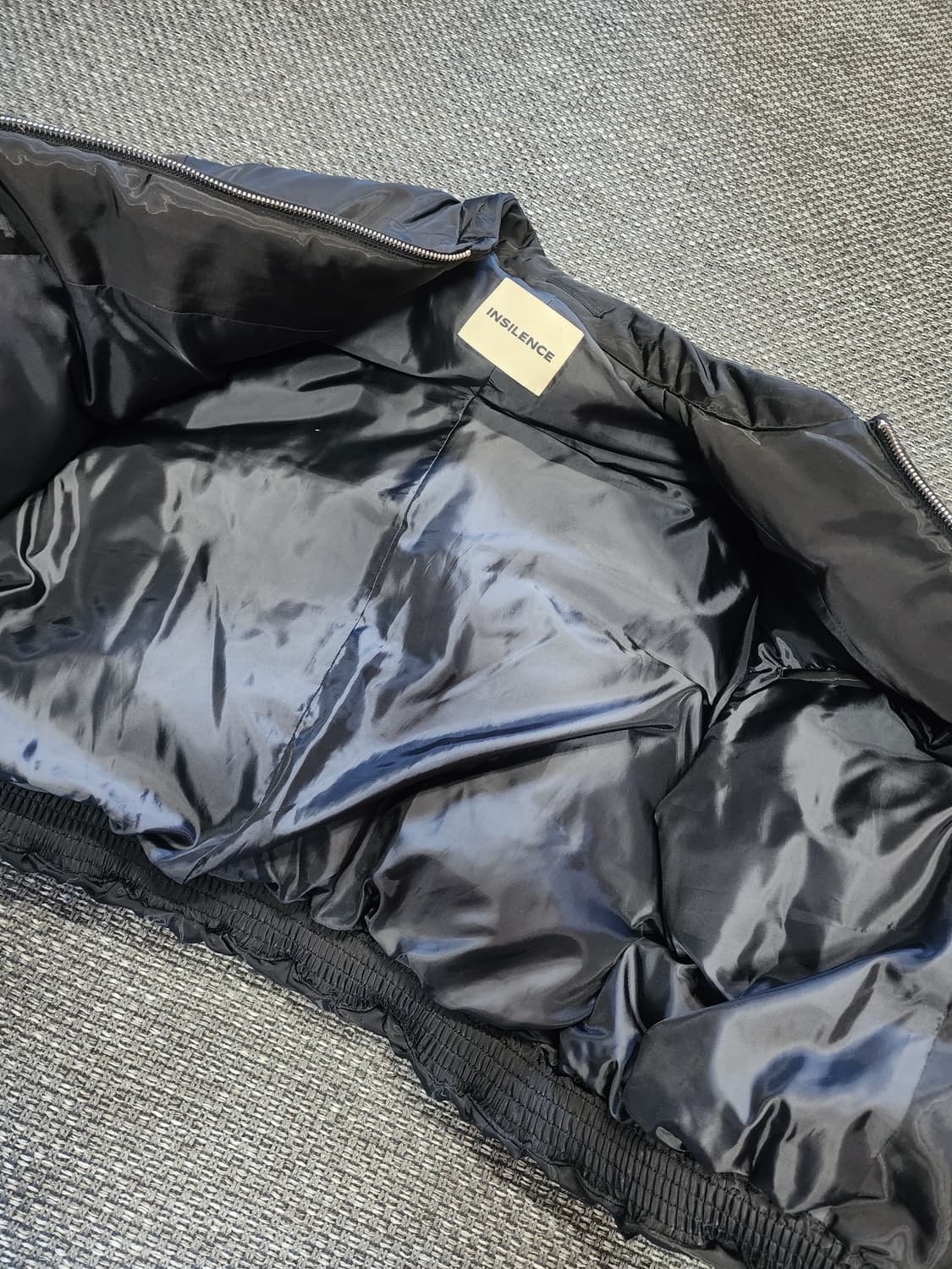 인사일런스 블랙 크롭 봄버 자켓 S 오버핏 상품이미지5