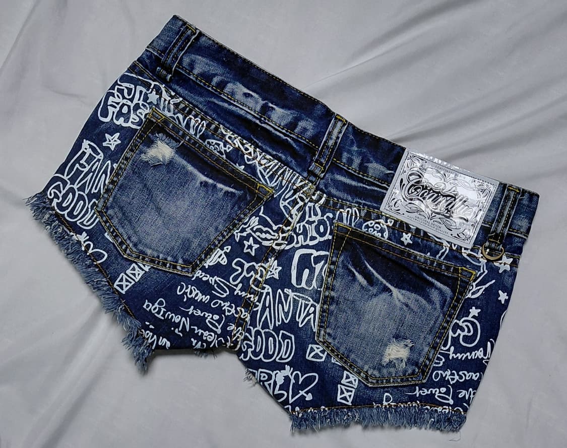 [26] CO&LU(코앤루) 그래피티 유니콘 커스텀 데님 쇼츠 상품이미지6