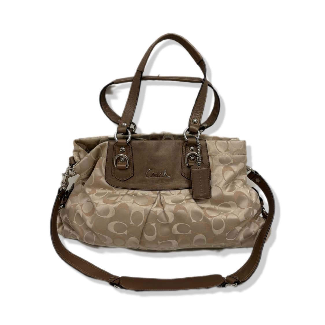 코치 빈티지애슐리시그니처새틴캐리올백 상품이미지1