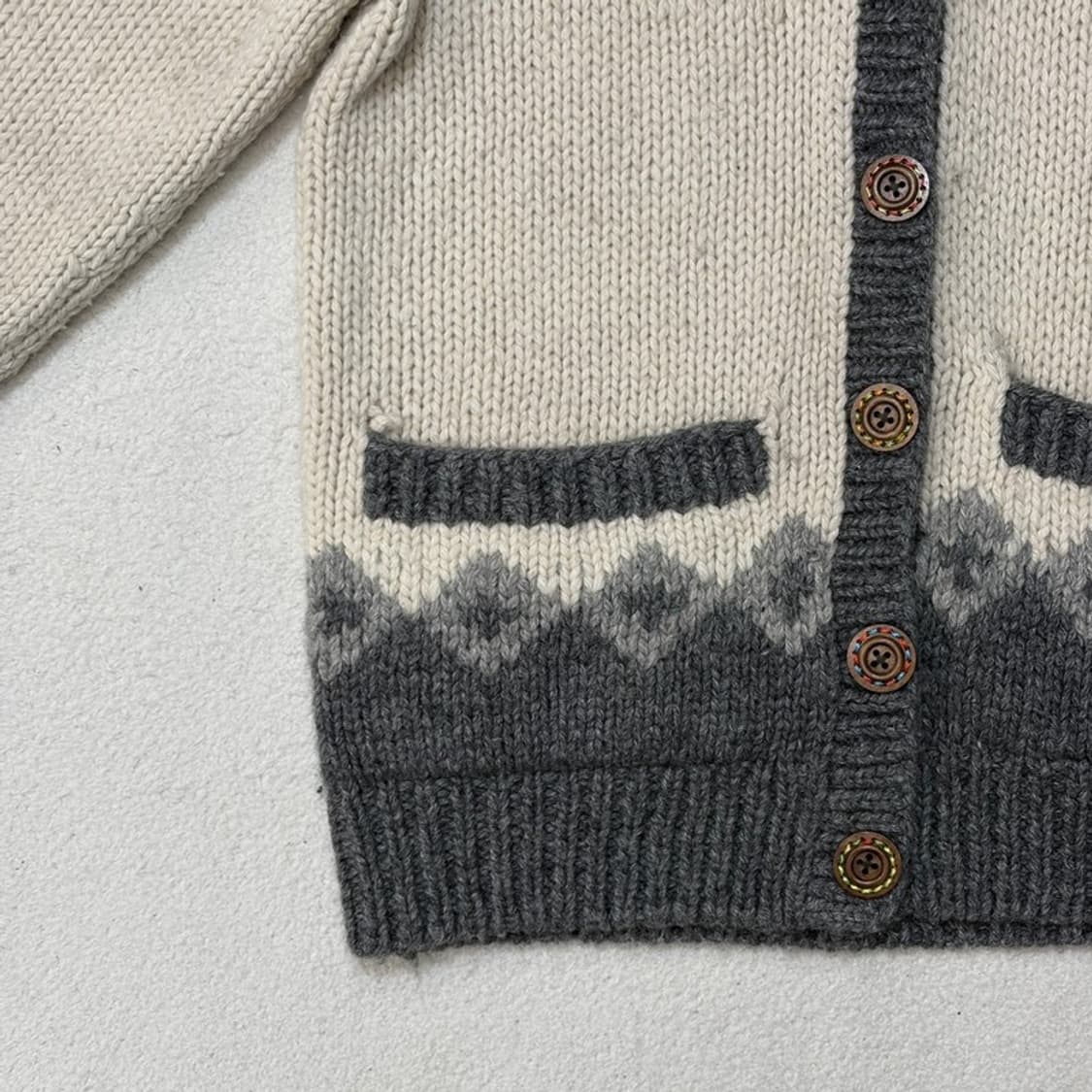 코위찬 노르딕 패턴 후드 가디건 F 상품이미지2