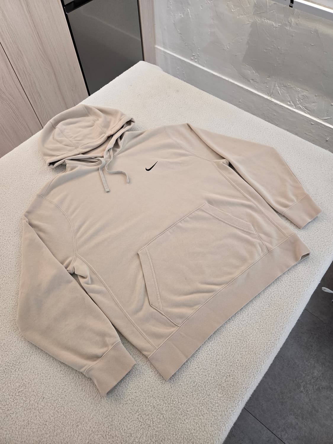 나이키 후드티 베이지 뒷면 프린팅 이쁨 XL 상품이미지3