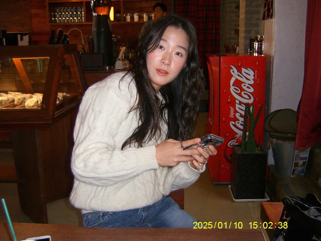 아이보리 케이블니트 (착용샷 있음) 상품이미지8