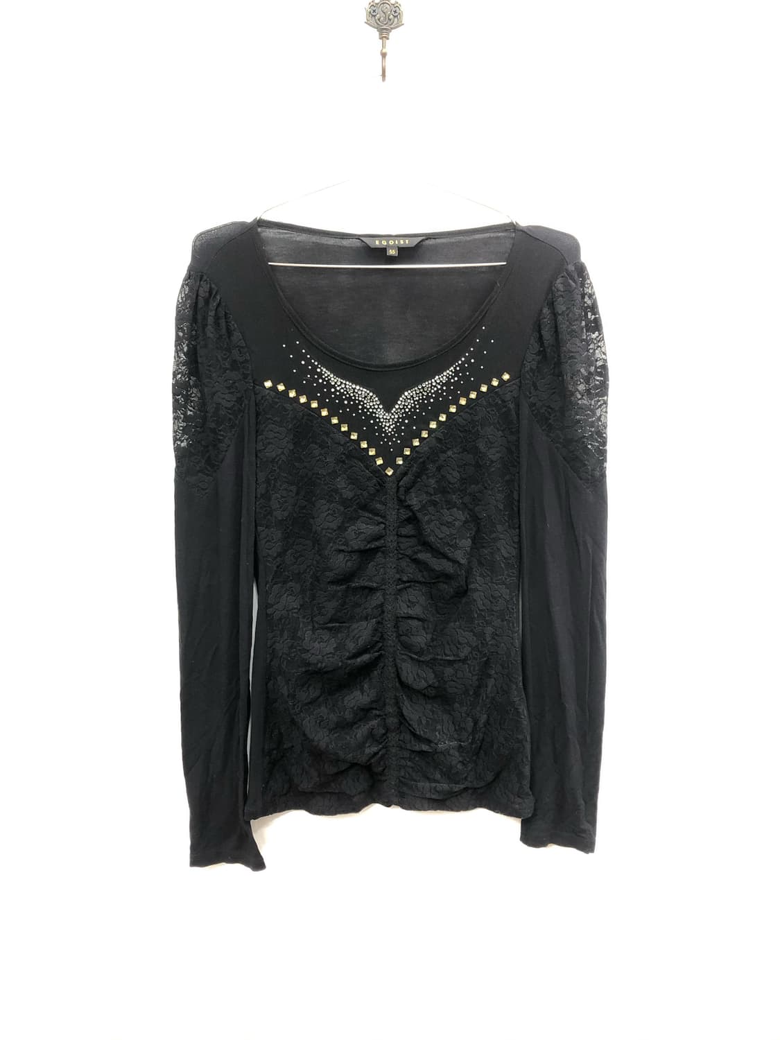 EGOIST cubic shirring lace long sleeve 상품이미지2