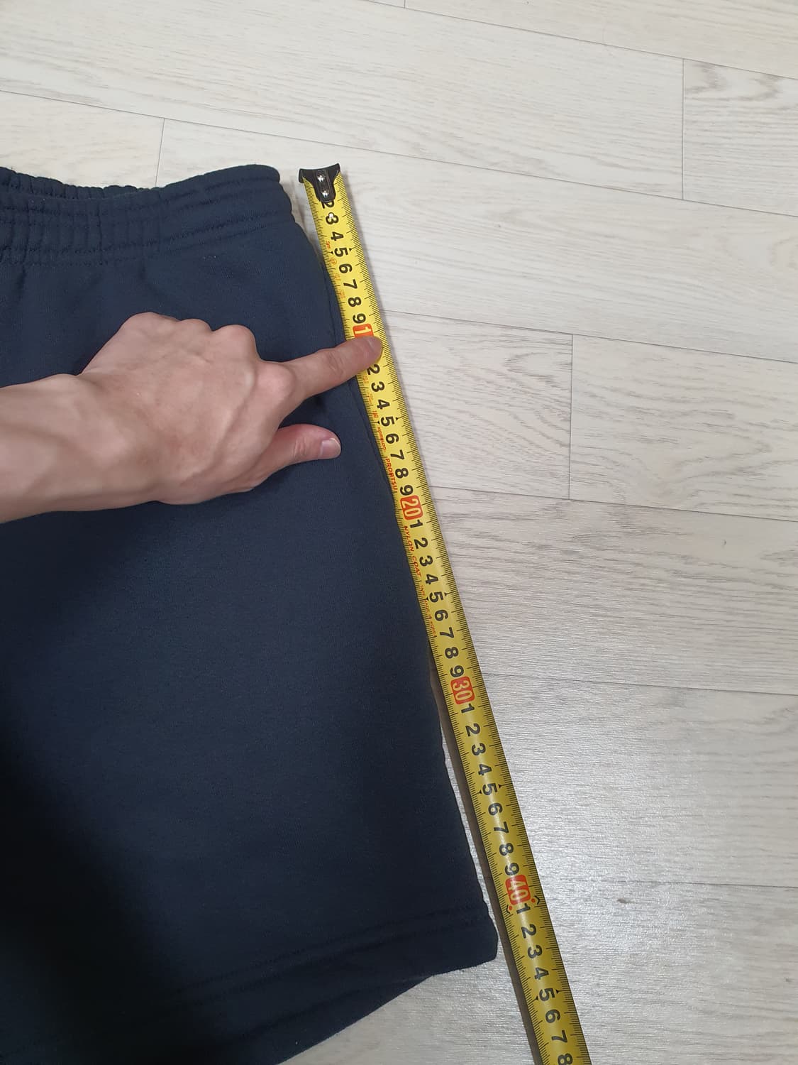 laa la 어패럴 스웨트 쇼츠 다크네이비 티셔츠 샘플 상품이미지3