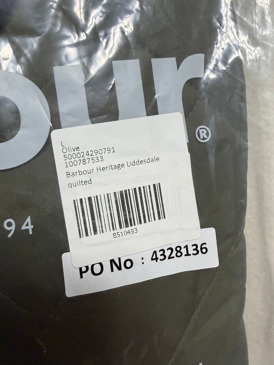 [L]바버(Barbour) 리데스데일 퀼팅 자켓 (올리브 카키) 새상품 상품이미지3