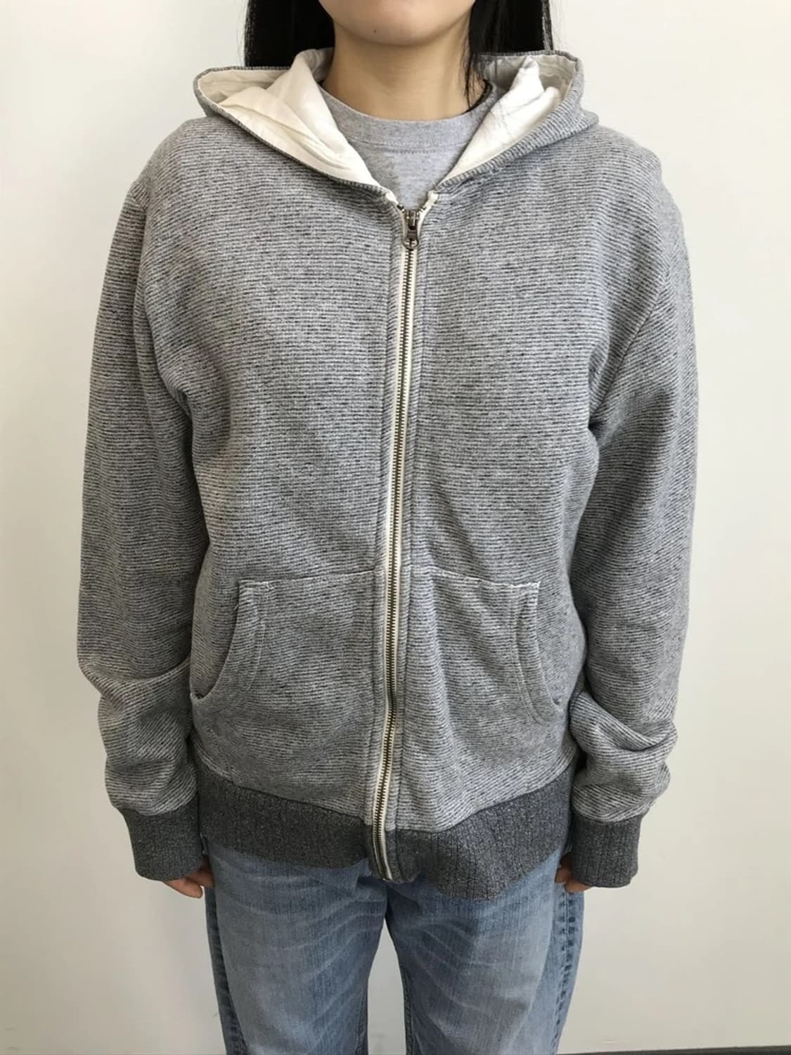 Back Number Two Tone Zip Hoodie 상품이미지2