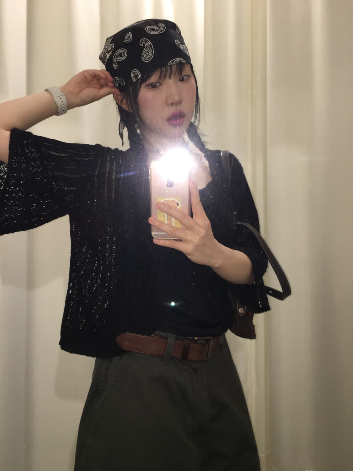 데일리 원버튼 크로쉐 가디건 상품이미지5