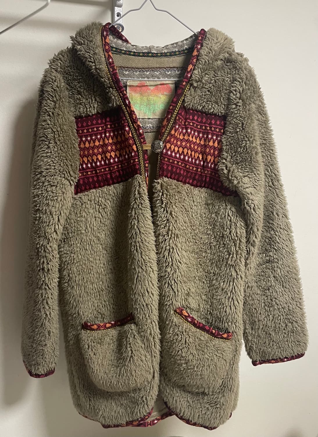 에스닉 후드 후리스 상품이미지1