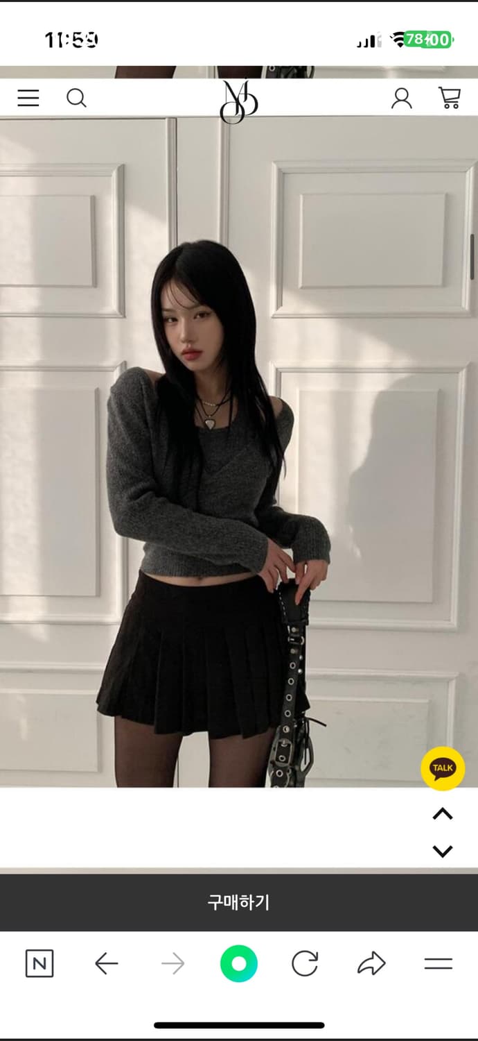 모디무드 블랙 플리츠 미니 스커트 S 상품이미지1