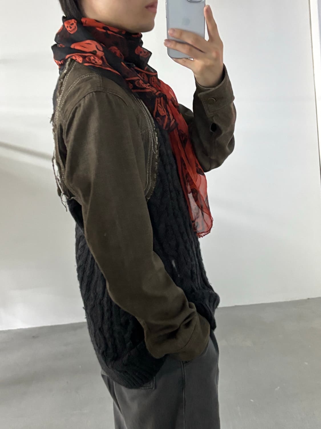 알렉산더 맥퀸 스컬 스카프 상품이미지1