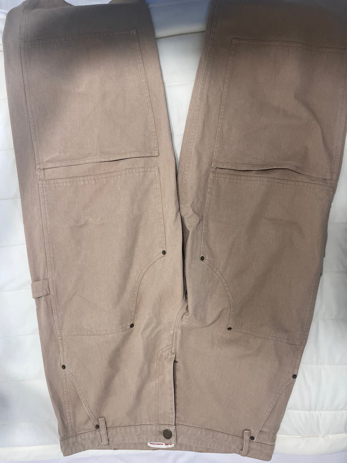 Aoiro  Cutted Double Knee Pants - Tan 상품이미지3