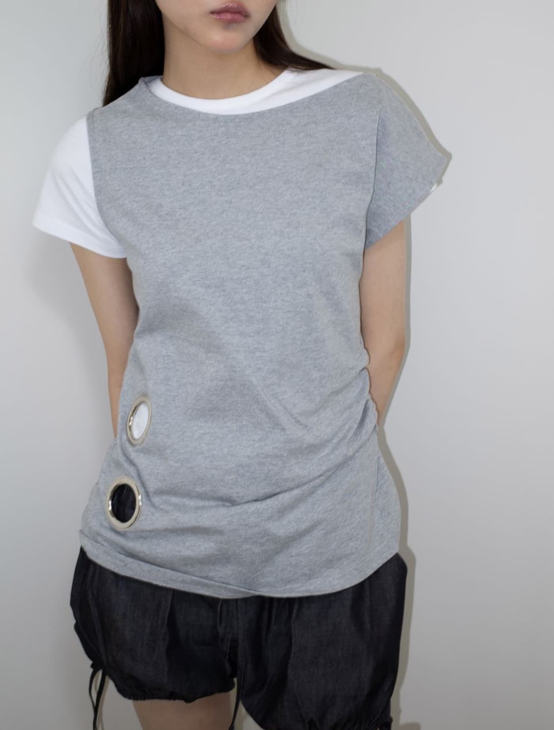 온스카 루즈 슬리브리스 그레이 상품이미지1