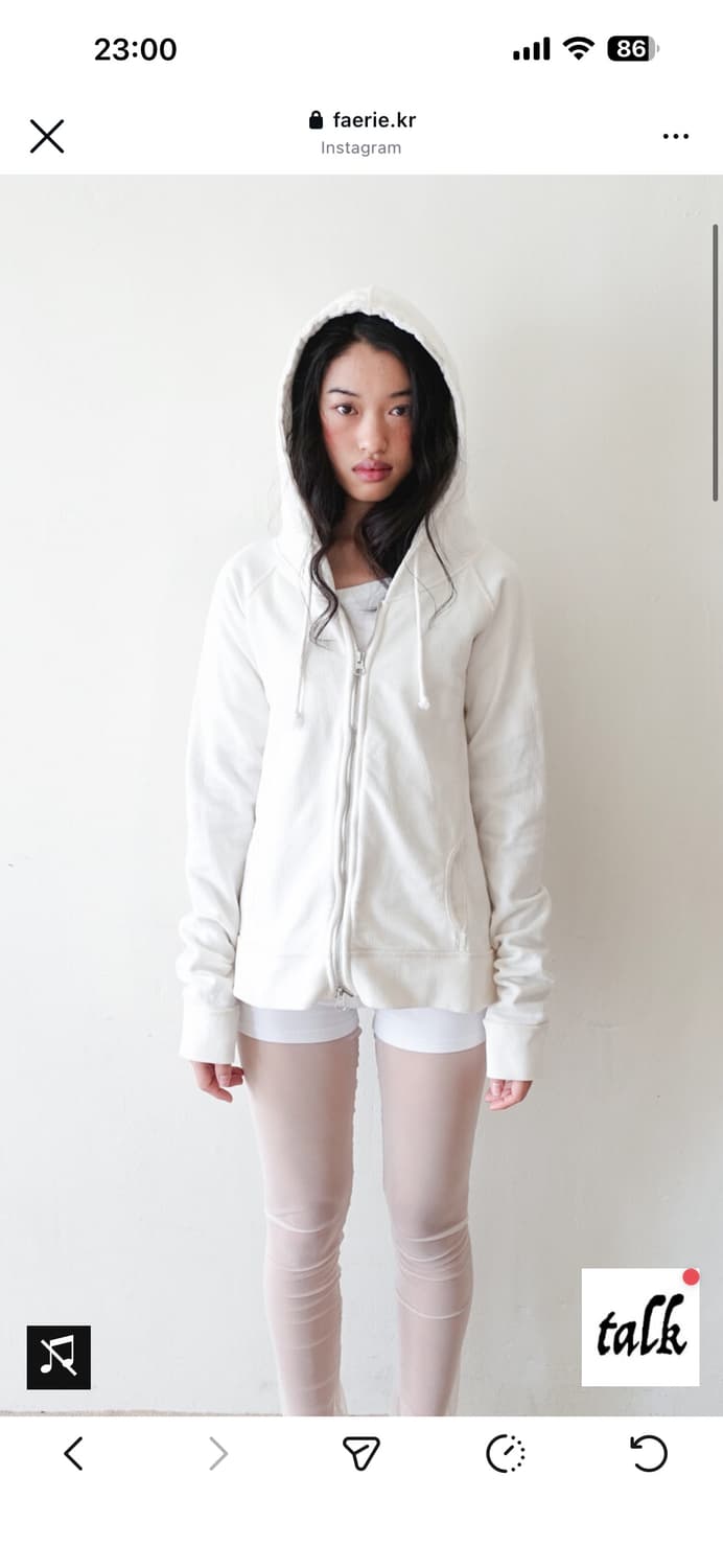 샵페어리 [fe.3] washed lily hoodie (ivory) 상품이미지1