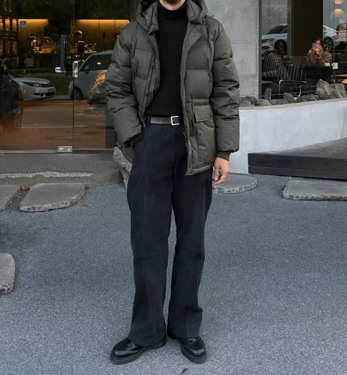 [3]아웃스탠딩 카라코람 다운 패딩 파카 올리브 상품이미지1