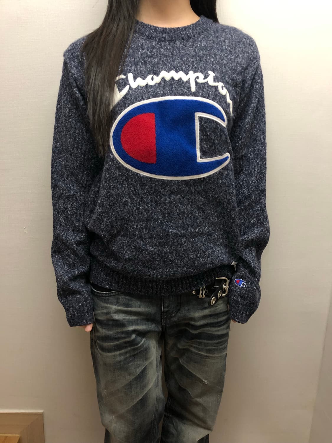 빈티지 챔피온 그레이 니트 상품이미지3