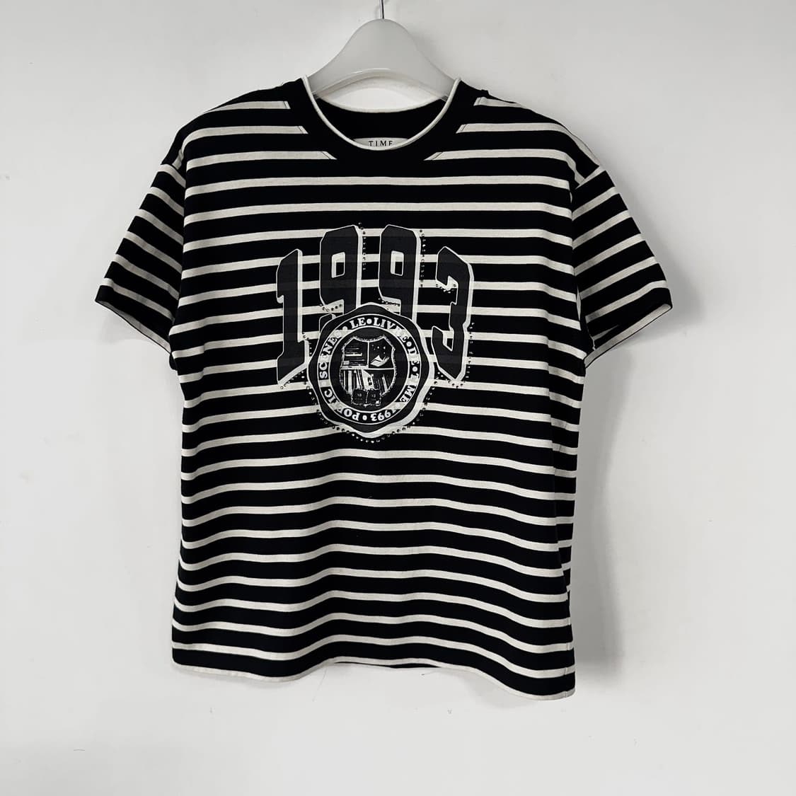 타임 스트라이프 비즈 반팔 티셔츠 상품이미지2