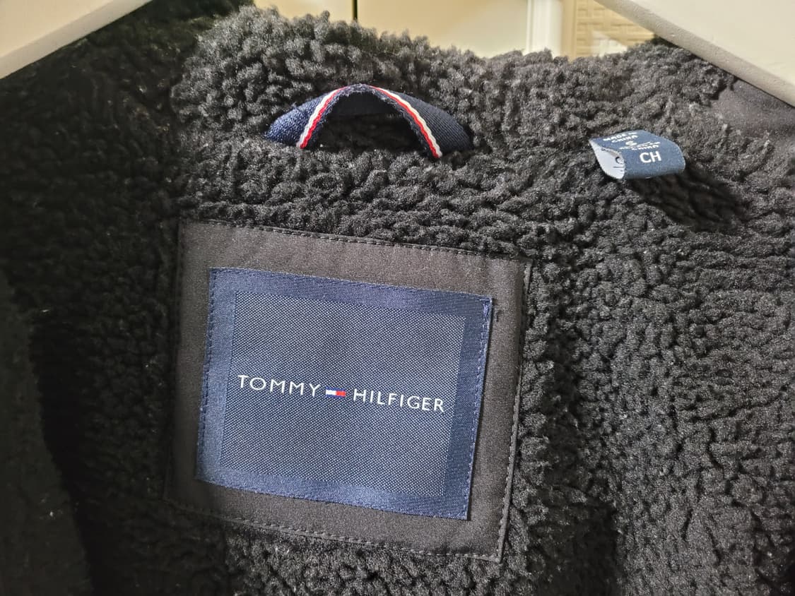 Tommy 타미힐피거 남성 후드 집업 보머 래빗 퍼 자켓 블랙 S 사이즈 상품이미지8