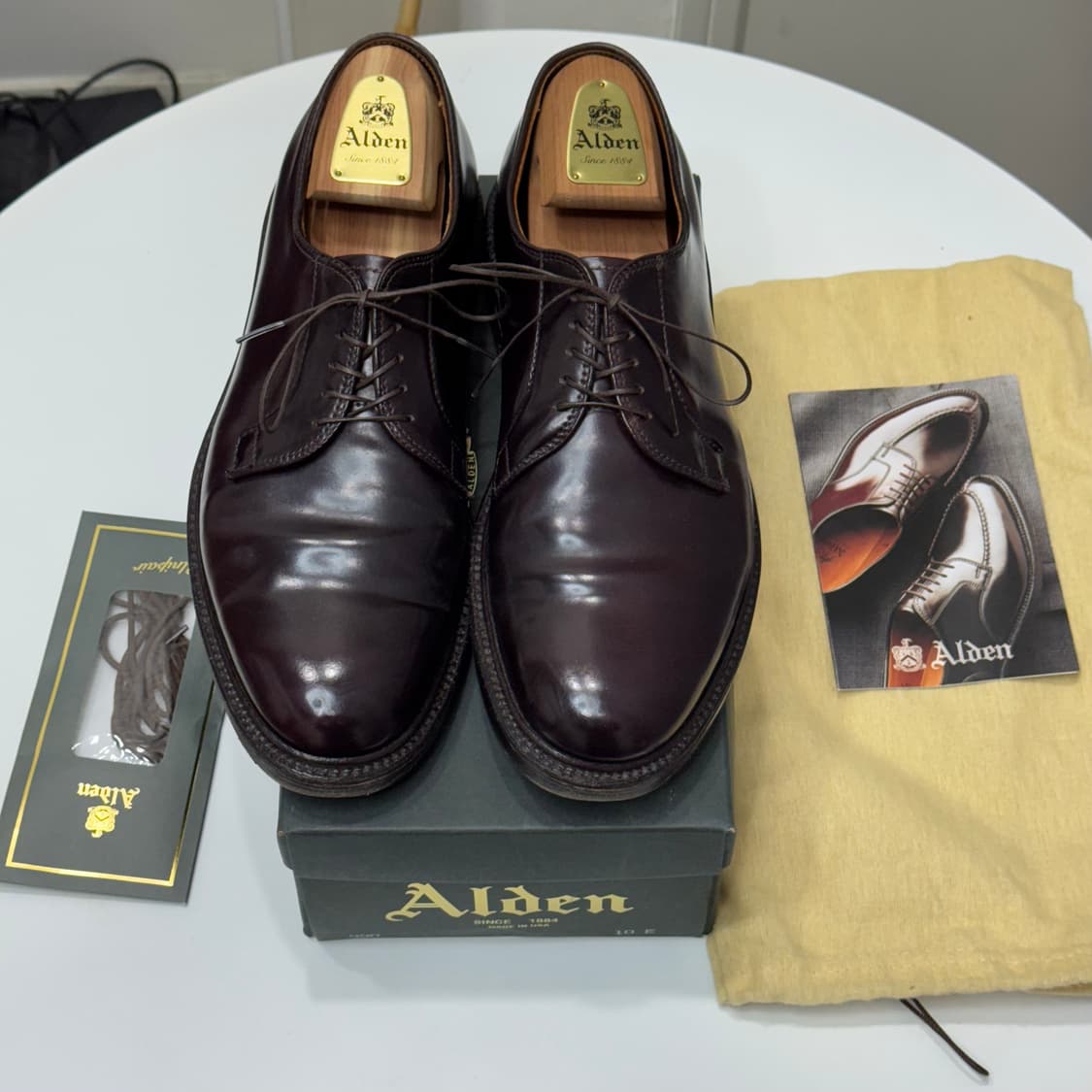 10E) 풀박스 알든(Alden) 990 코도반 플레인토 (스틸토) 상품이미지1