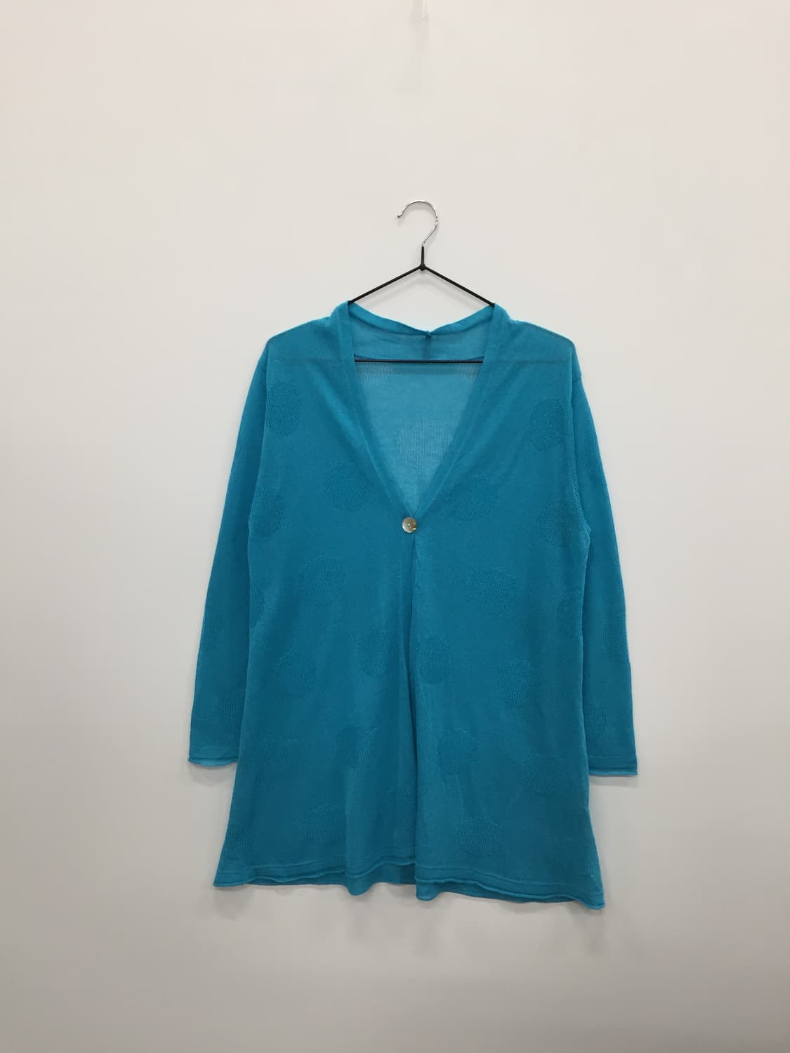 Jpn dot Sheer Blue Knit Cardigan 상품이미지4