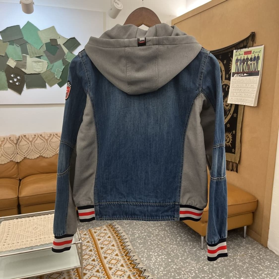 푸부 FUBU 올드스쿨 레트로 Y2K 키치 데님 후드집업 M C10879 상품이미지4