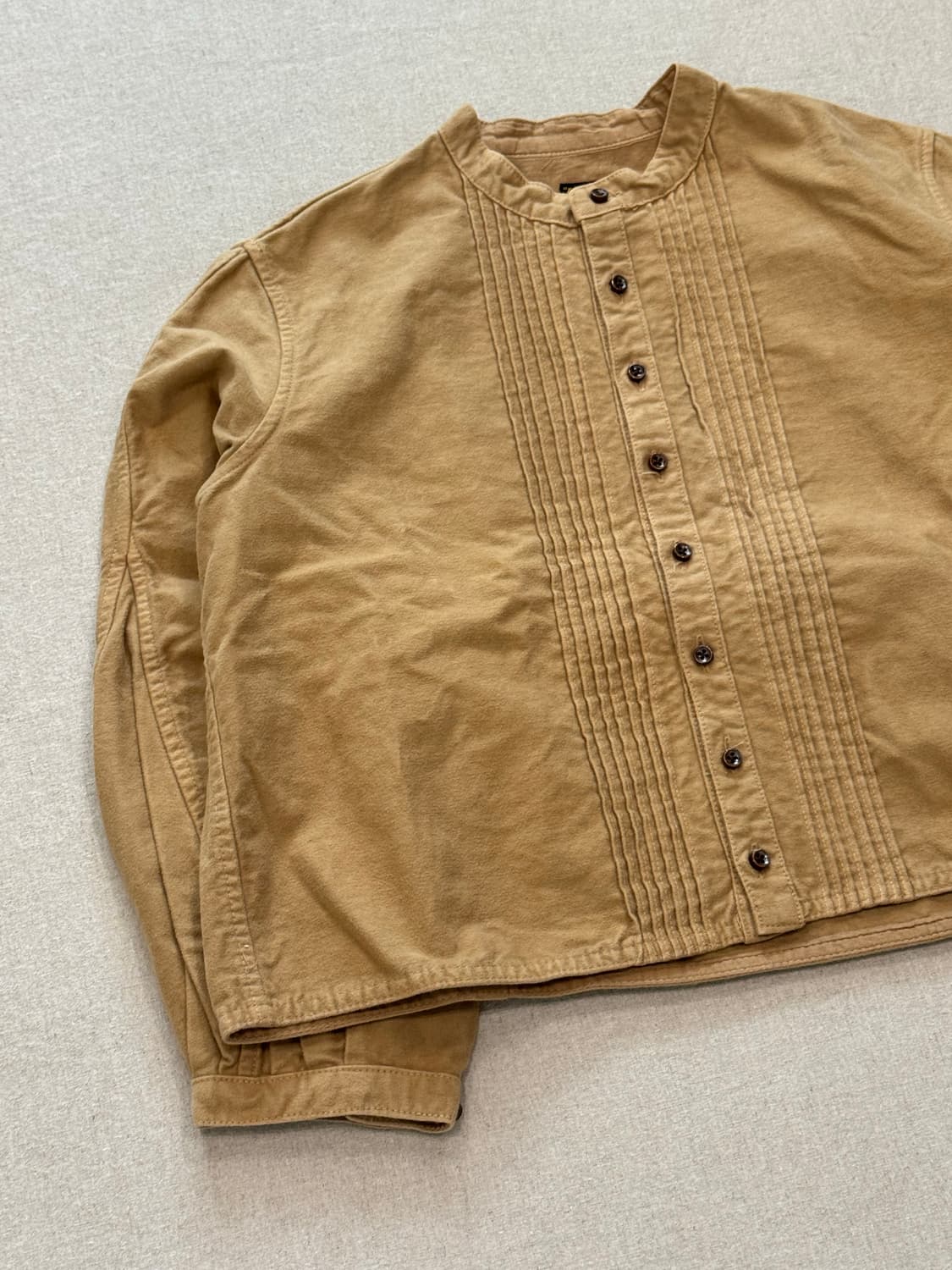 캐피탈 크롭 논카라 셔츠 자켓 상품이미지4