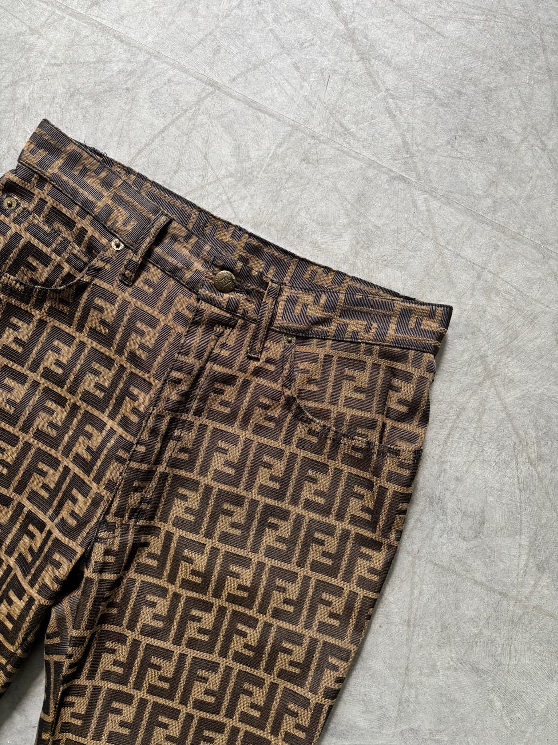 Fendi 펜디 브라운 FF 모노그램 팬츠 상품이미지2