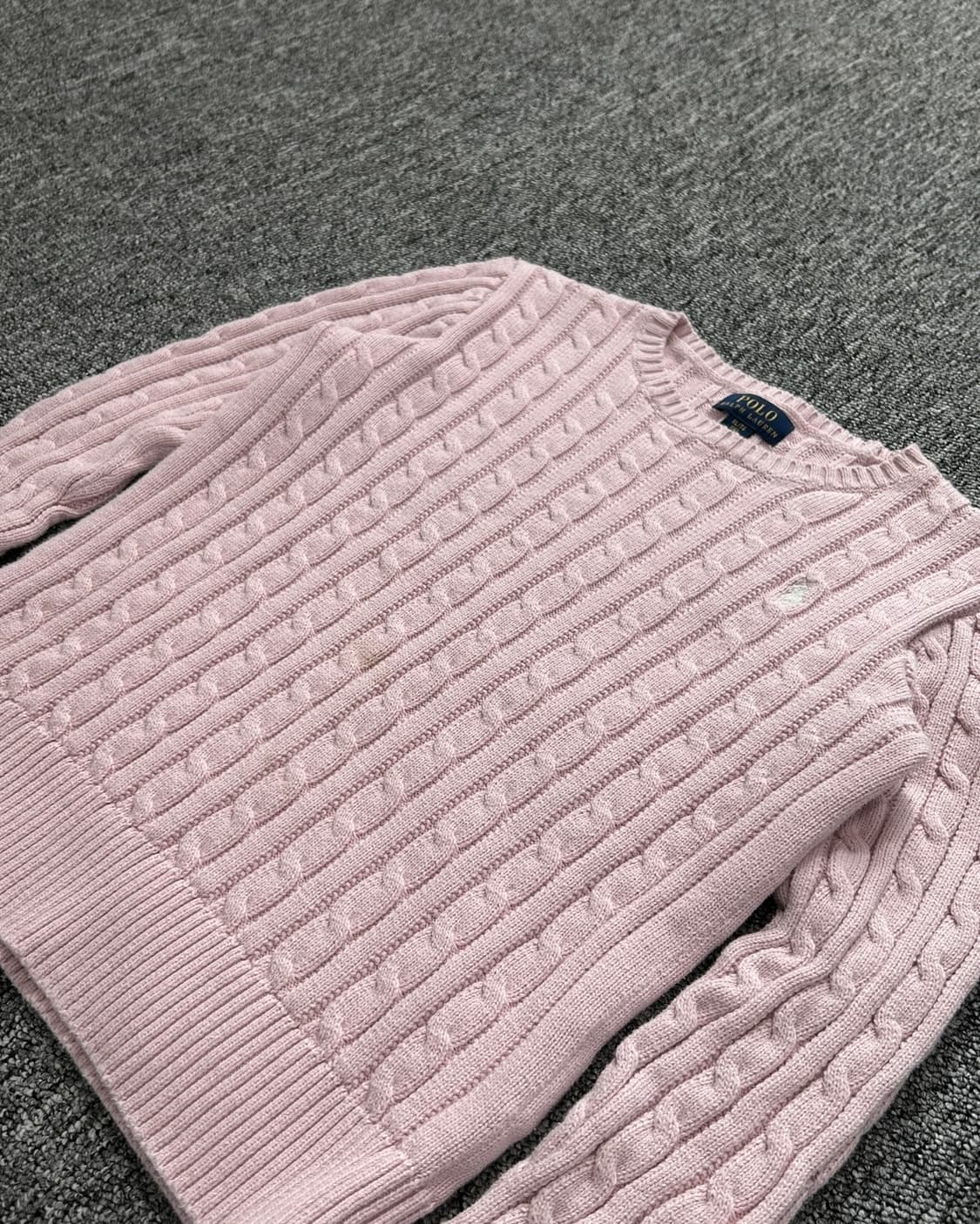 폴로 랄프로렌 핑크 케이블 니트 상품이미지2