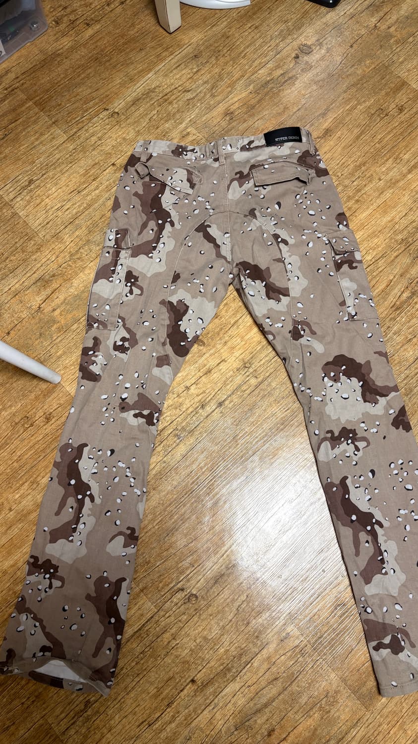 하이퍼데님 카모 플레어팬츠 상품이미지1