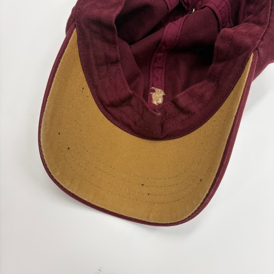 폴로 랄프로렌 빈티지 버건디 볼캡 가죽 스트랩 상품이미지7