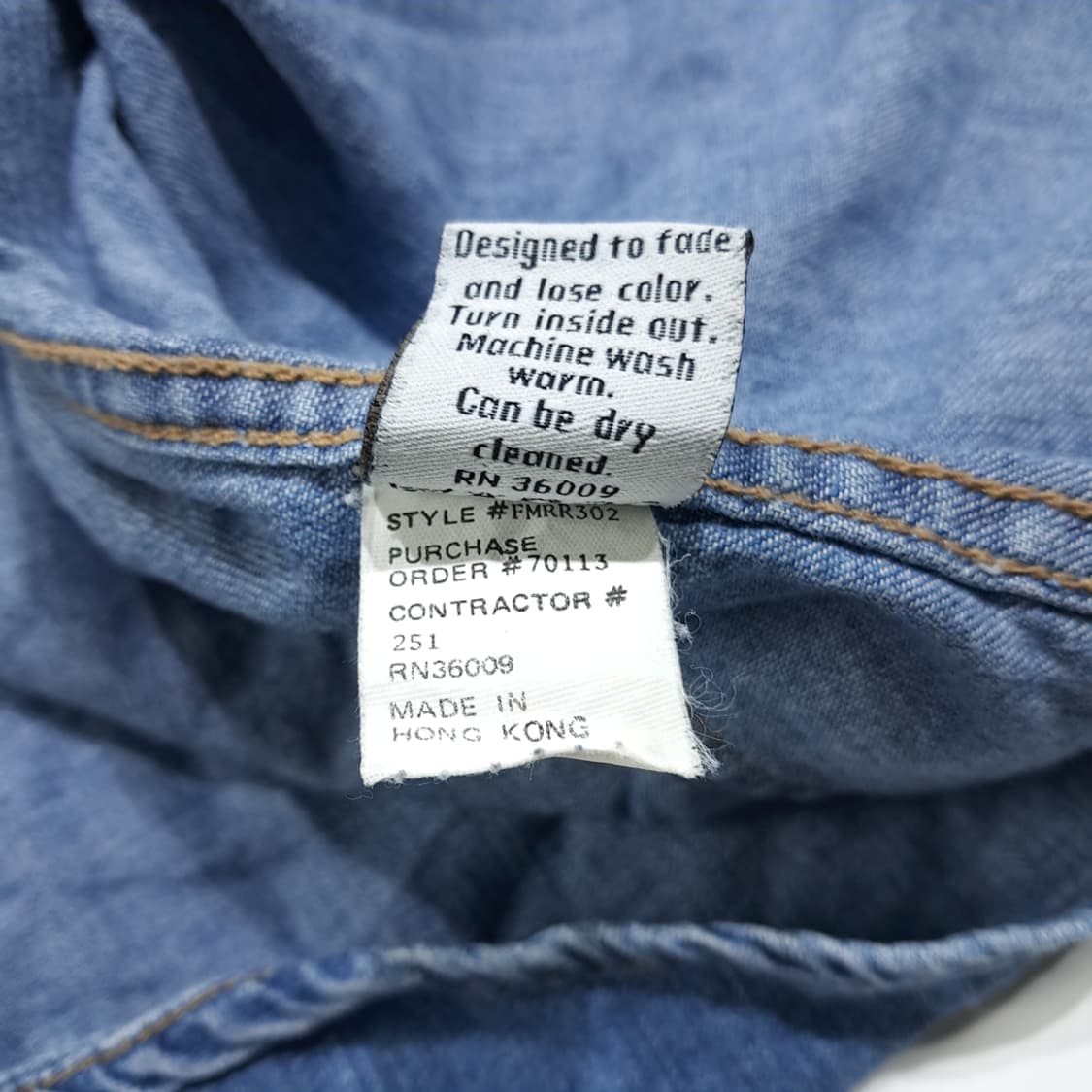 CL339 XL 캘빈클라인 90s 홍콩판 데님 미디엄블루 셔츠 남방 상품이미지6