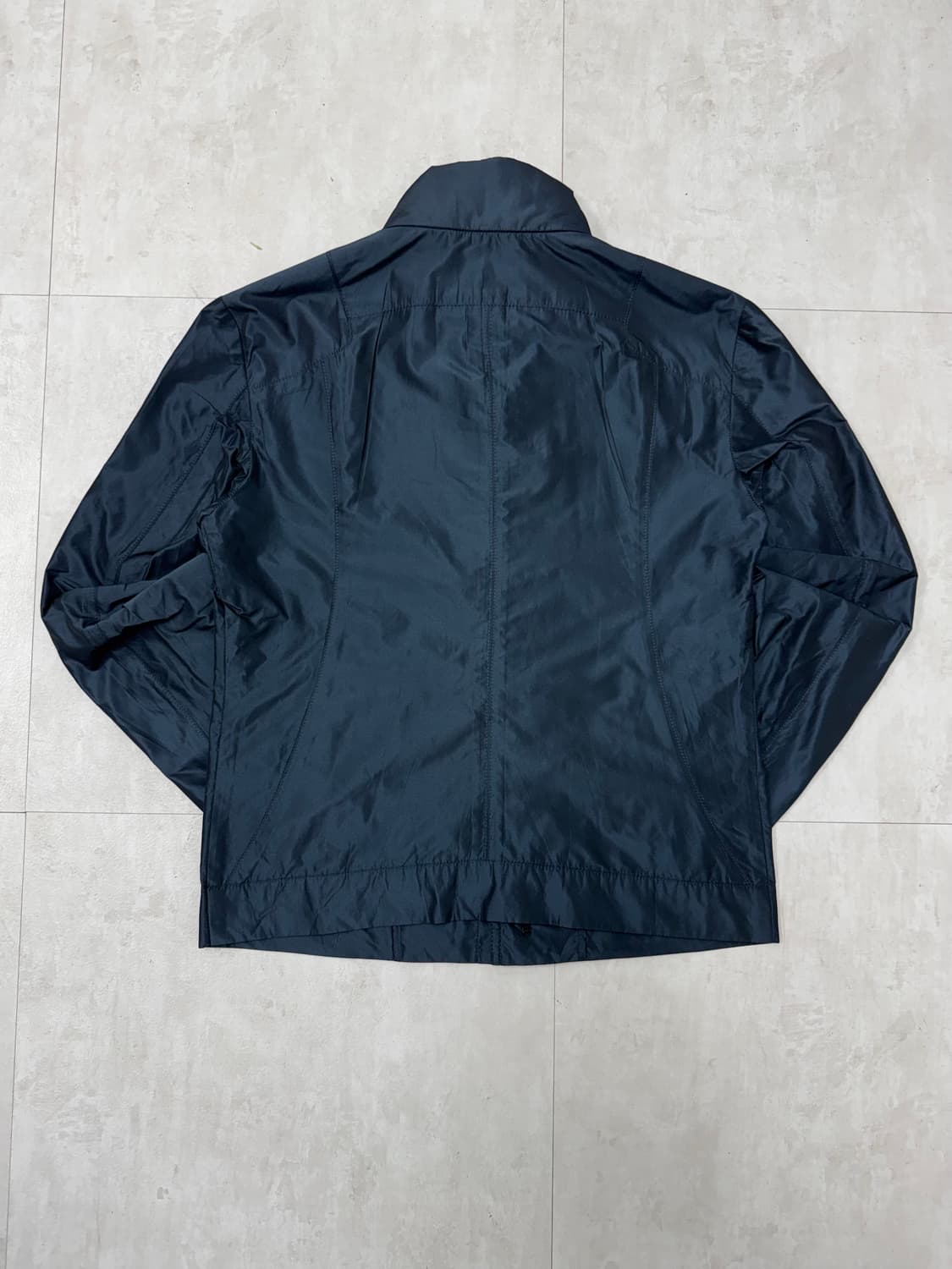•SOLID HOMME 네이비 폴리에스터 반집업 자켓 상품이미지6