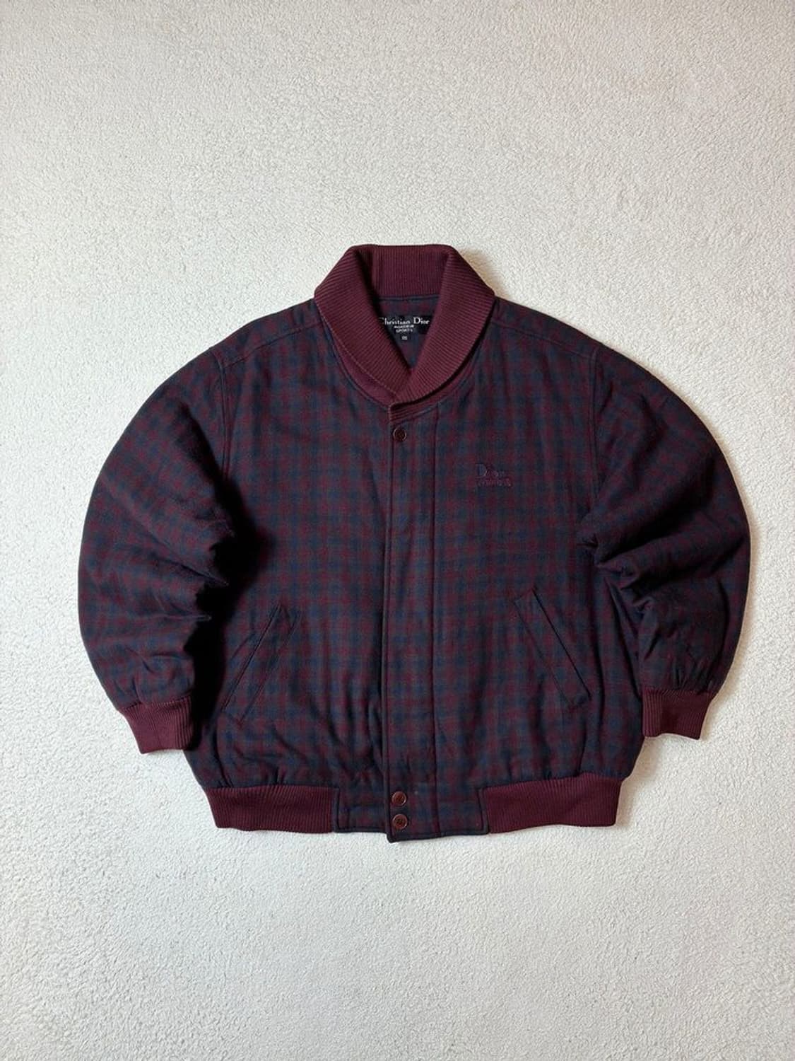 크리스찬디올 90's 체크 울 블루종 자켓 PN6921 상품이미지1