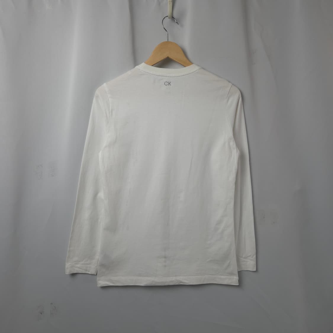 여S-M 캘빈클라인 베이직 흰색 긴팔 셔츠 상품이미지4