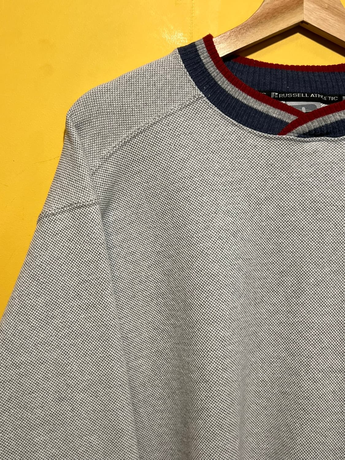 90's [L] 러셀 써멀 와플 크루넥 빈티지 맨투맨 USA MADE 상품이미지3