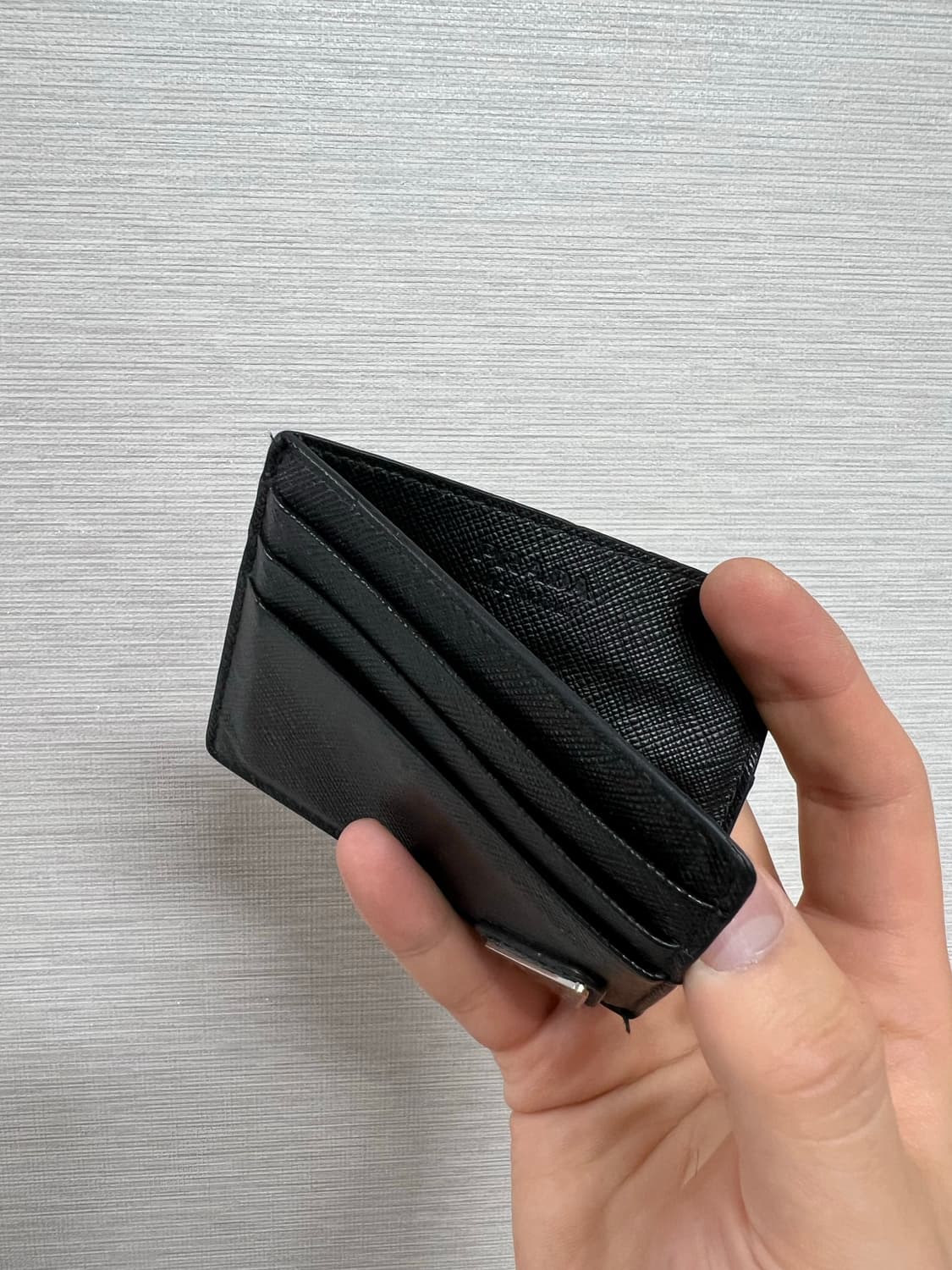 판매)프라다 사피아노 카드지갑 블랙색상 상품이미지5