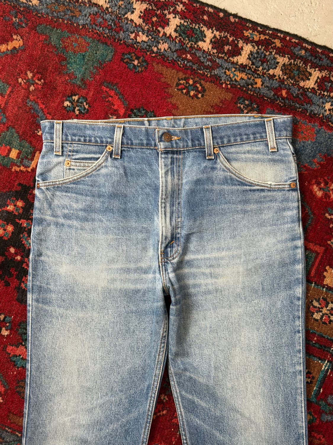 90's USA Made 빈티지 리바이스 517 오렌지탭 부츠컷 데님 상품이미지5