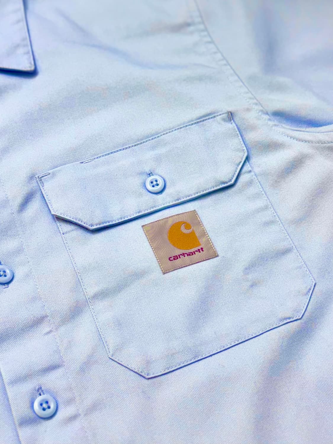 Carhartt WIP 칼하트 WIP 라이트블루 컬러 투포켓 워크 셔츠 상품이미지4