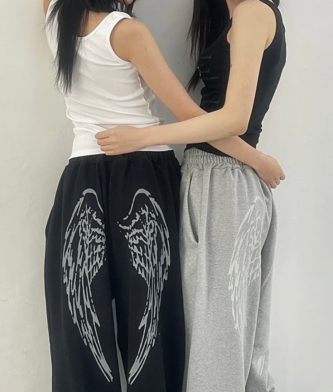 팬시클럽 엔젤 빈티지 스웻 팬츠 블랙 상품이미지2