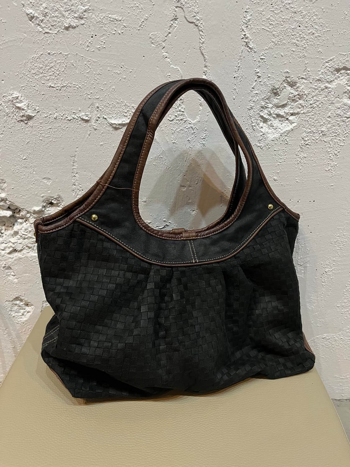 off the wall JPN 스웨이드 위빙 숄더백 토트백 상품이미지3