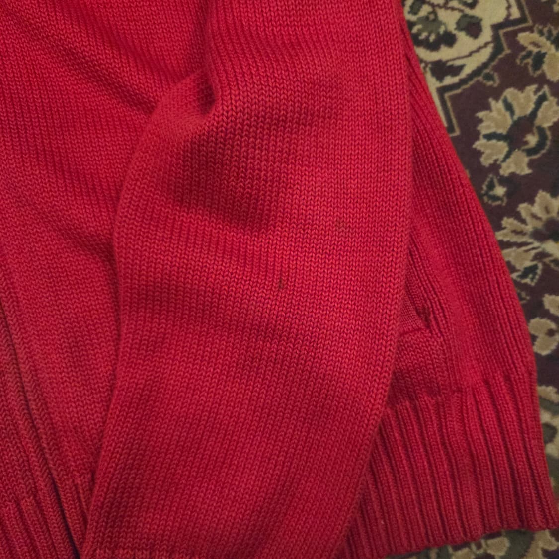 폴로 빅포니 투웨이 니트 집업 레드 L 상품이미지7