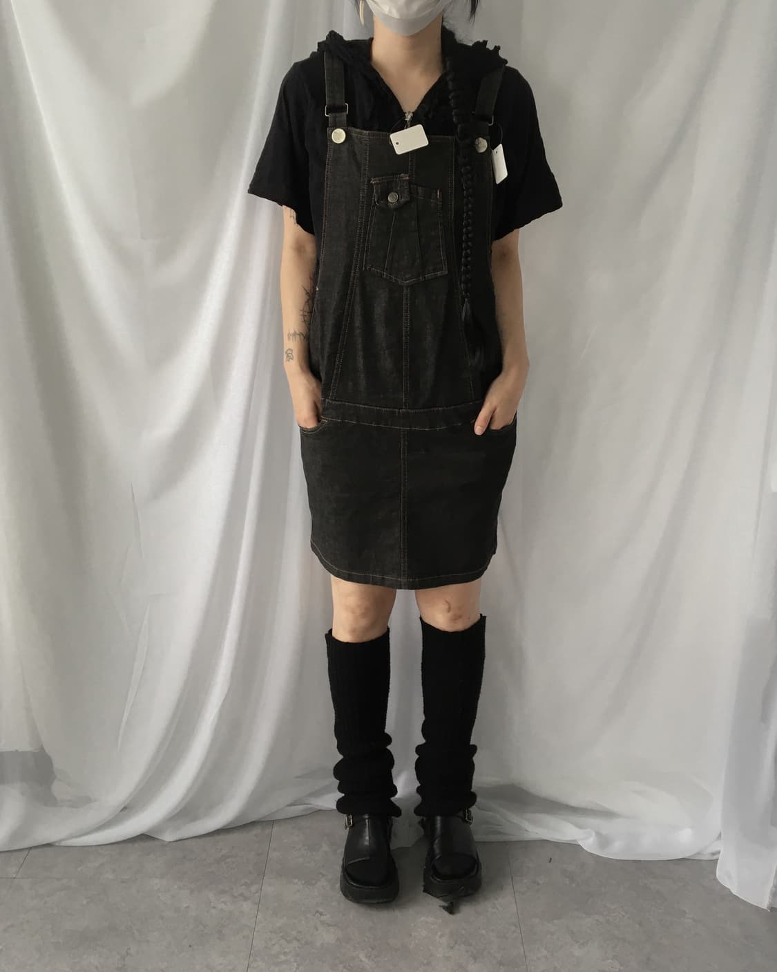 Denim suspender onepiece 상품이미지7