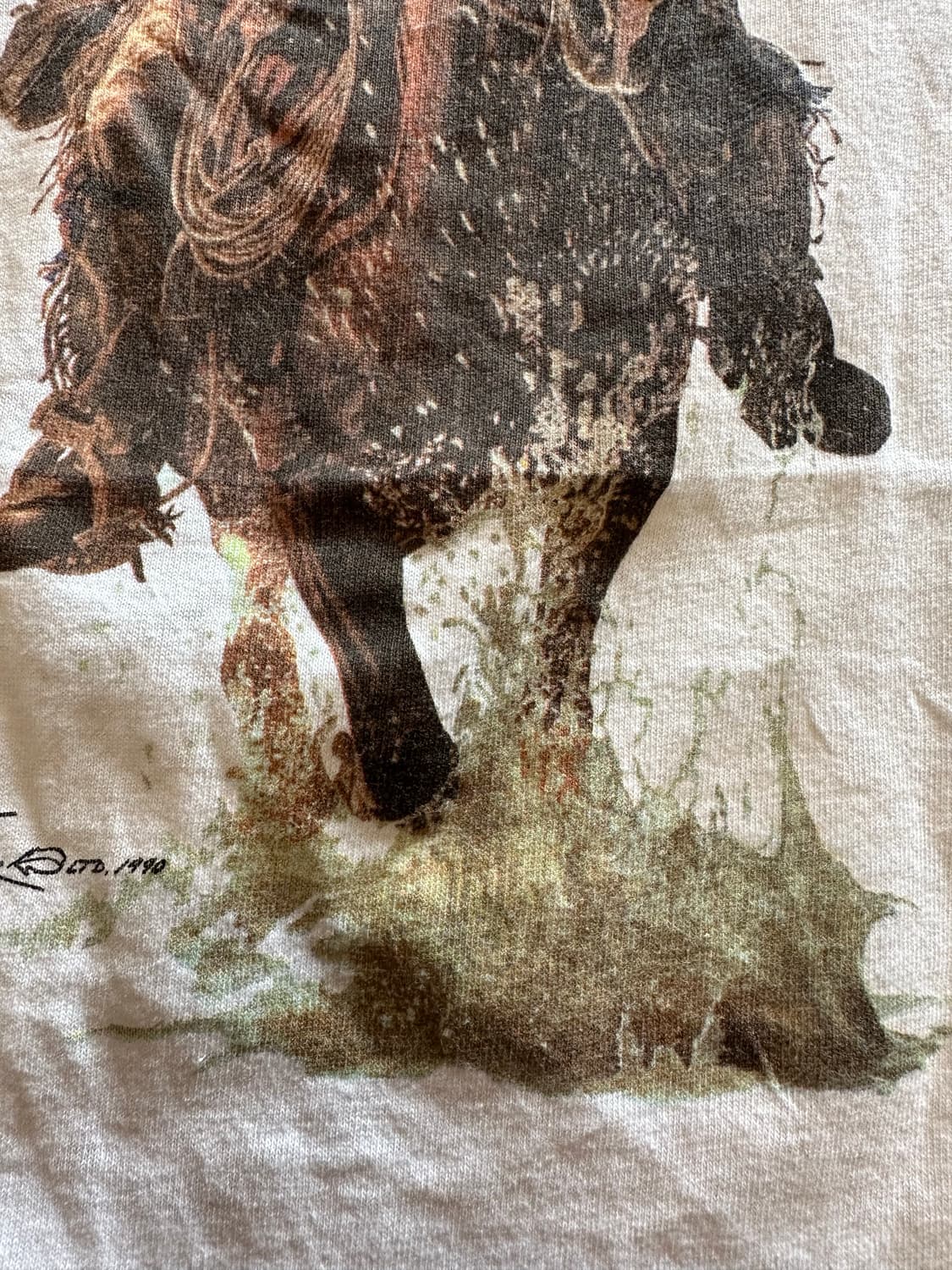 90s "Mountain Man" 웨스턴 아트워크 빈티지 티셔츠 상품이미지5