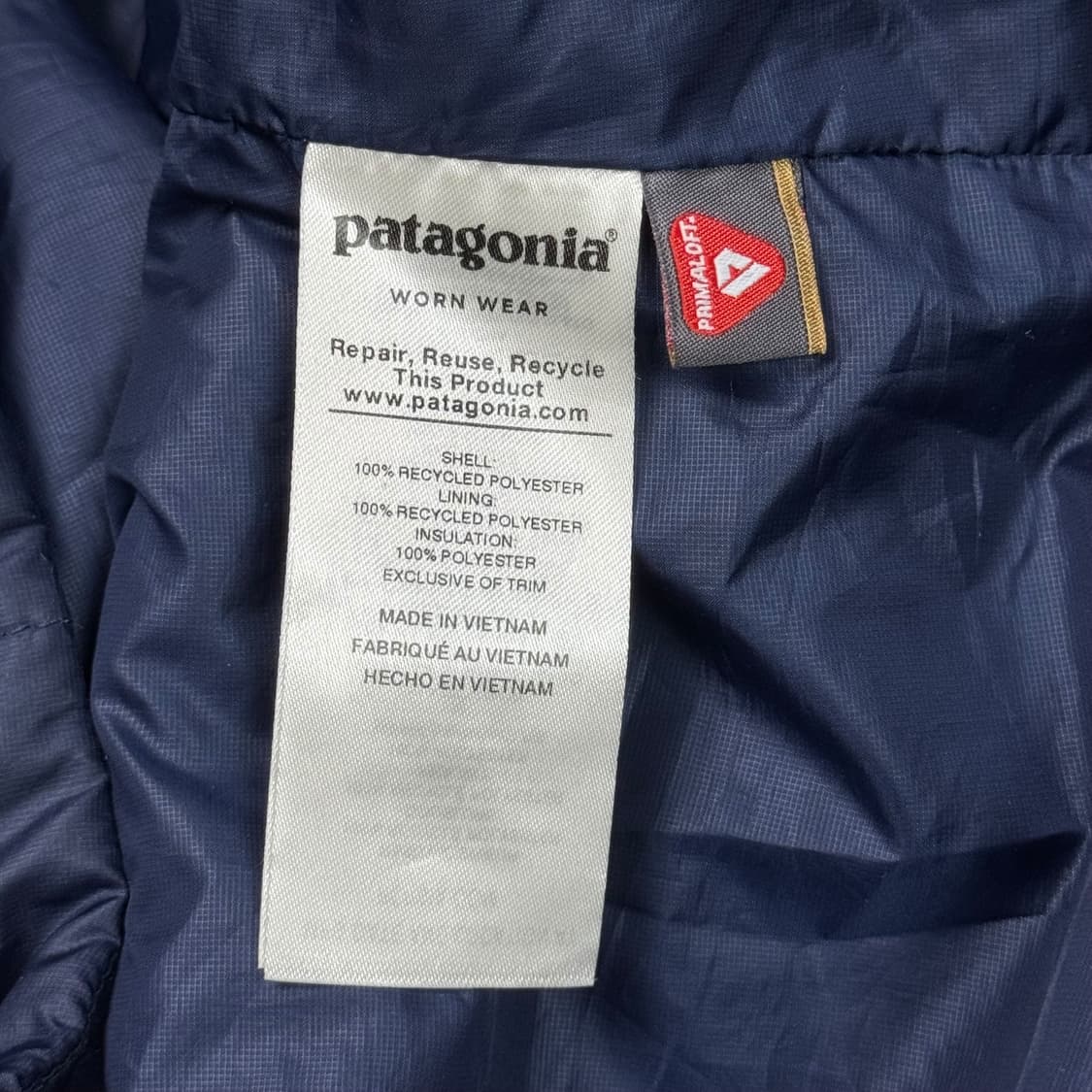 (S) 파타고니아 나노퍼프 프리마로프트 패디드 재킷 네이비 상품이미지4