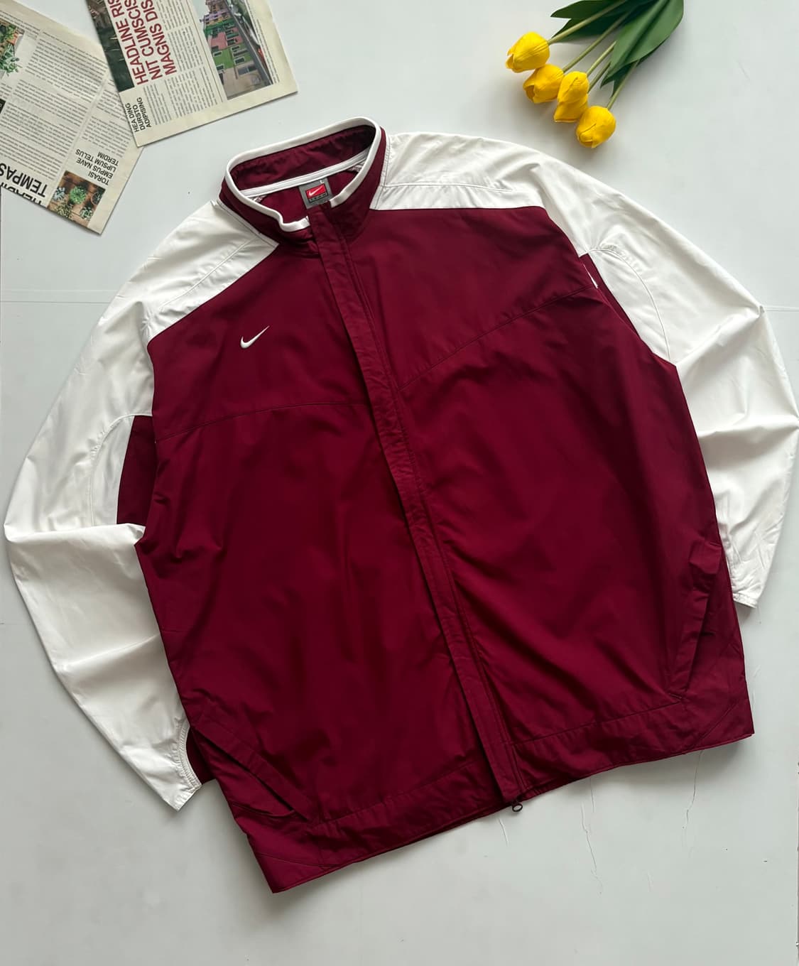 Nike 나이키 빈티지 버건디 오버핏 윈드브레이커 상품이미지1