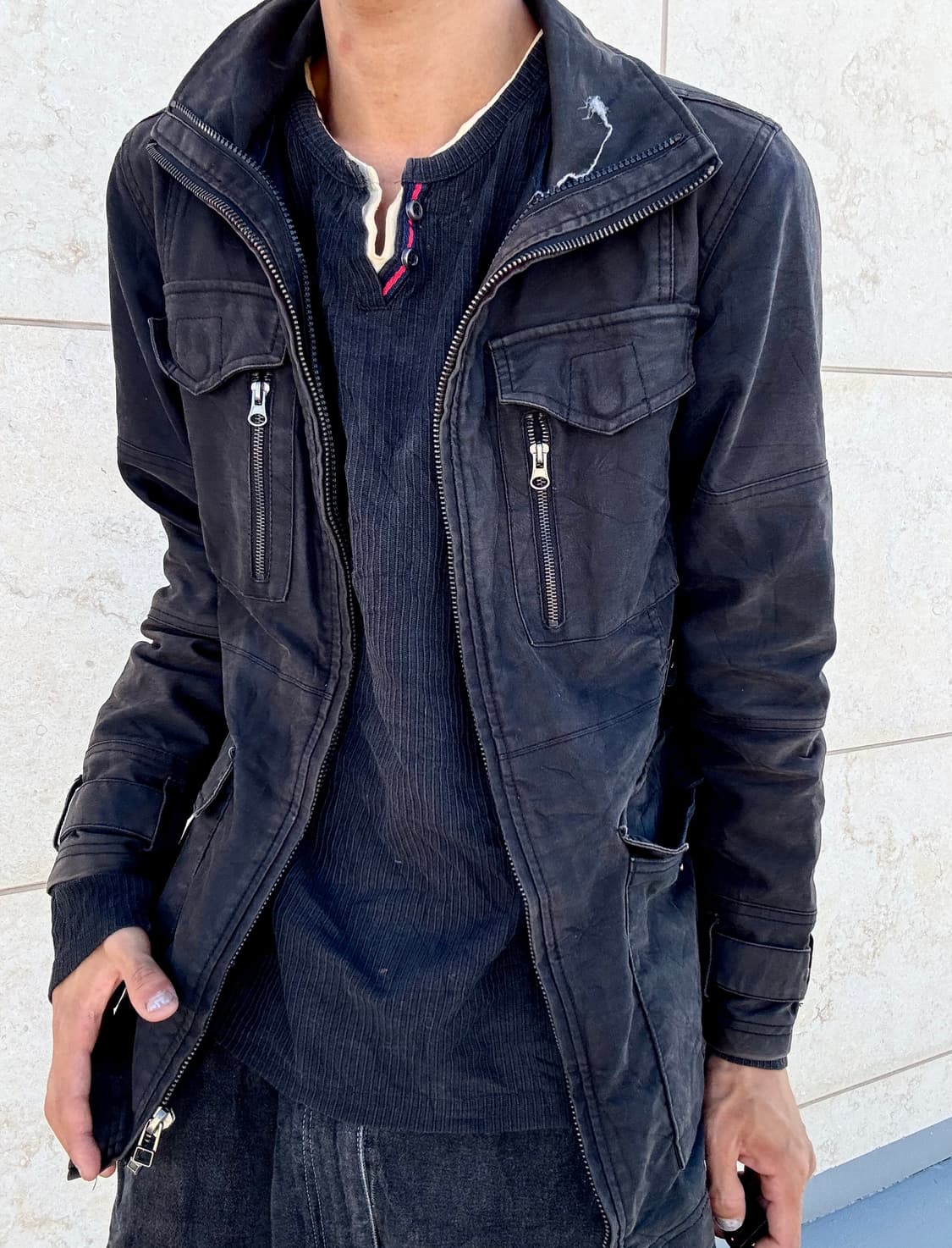 “Vintage” Side Buckle Black Multi Pocket 상품이미지3