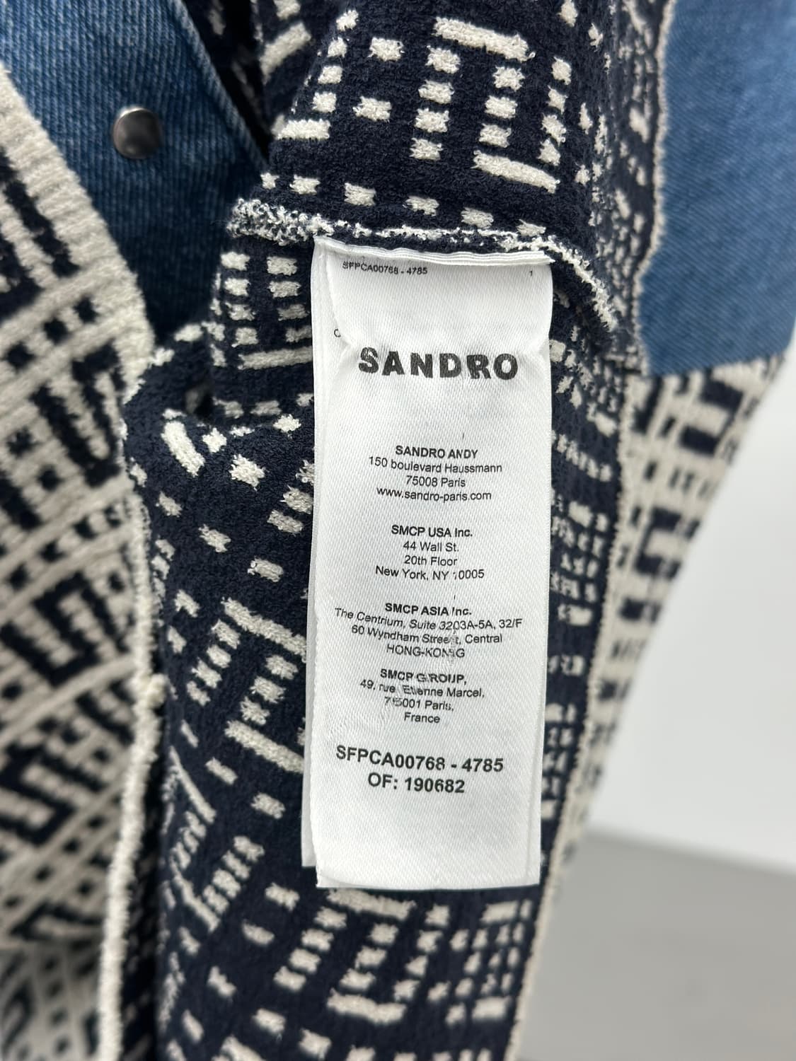 산드로 자카드 크롭 데님 자켓  상품이미지9